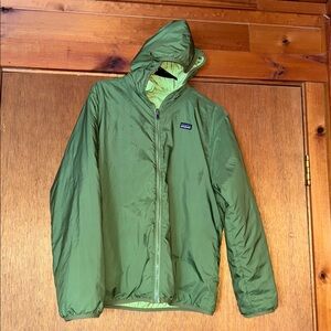 Patagonia Reversible Kids Lime Green Puffer Jacket